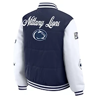 Veste matelassée universitaire Penn State Nittany Lions bleu marine pour femme par Erin Andrews