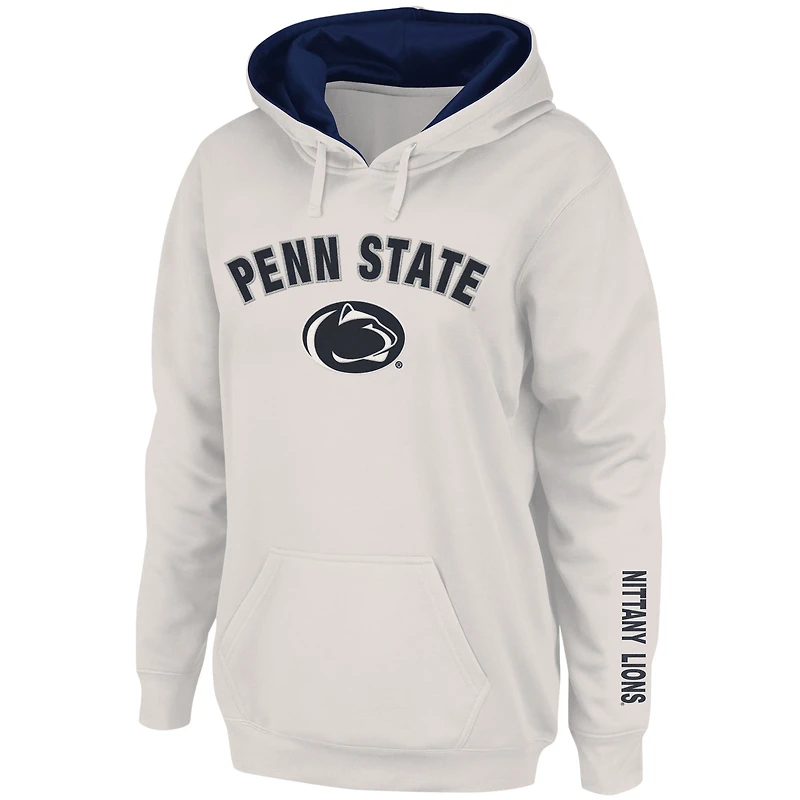 Women's White Penn State Nittany Lions Arch & Logo 1 Pullover Hoodie