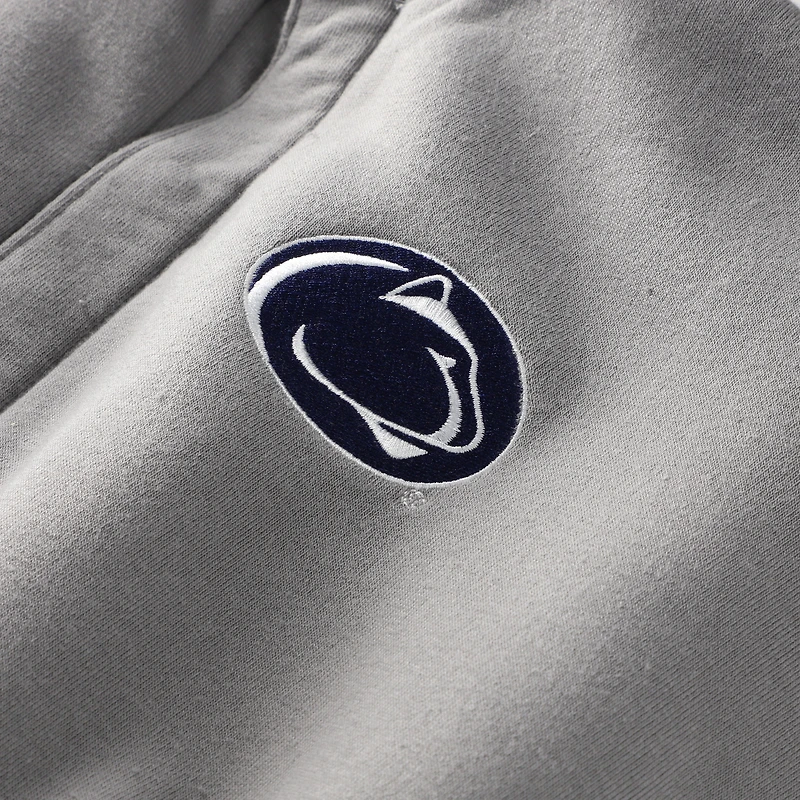Sweat-shirt court à demi-boutons ZooZatz gris Penn State Nittany Lions pour femme