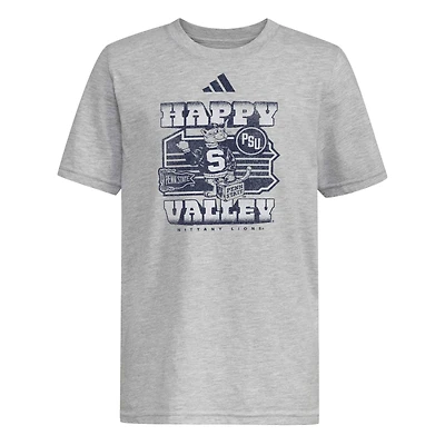 Youth adidas Gray Penn State Nittany Lions Hyper Local Happy Valley T-Shirt