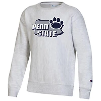 Champion de la jeunesse gris chiné Penn State Nittany Lions Reverse Weave Sweatshirt épais