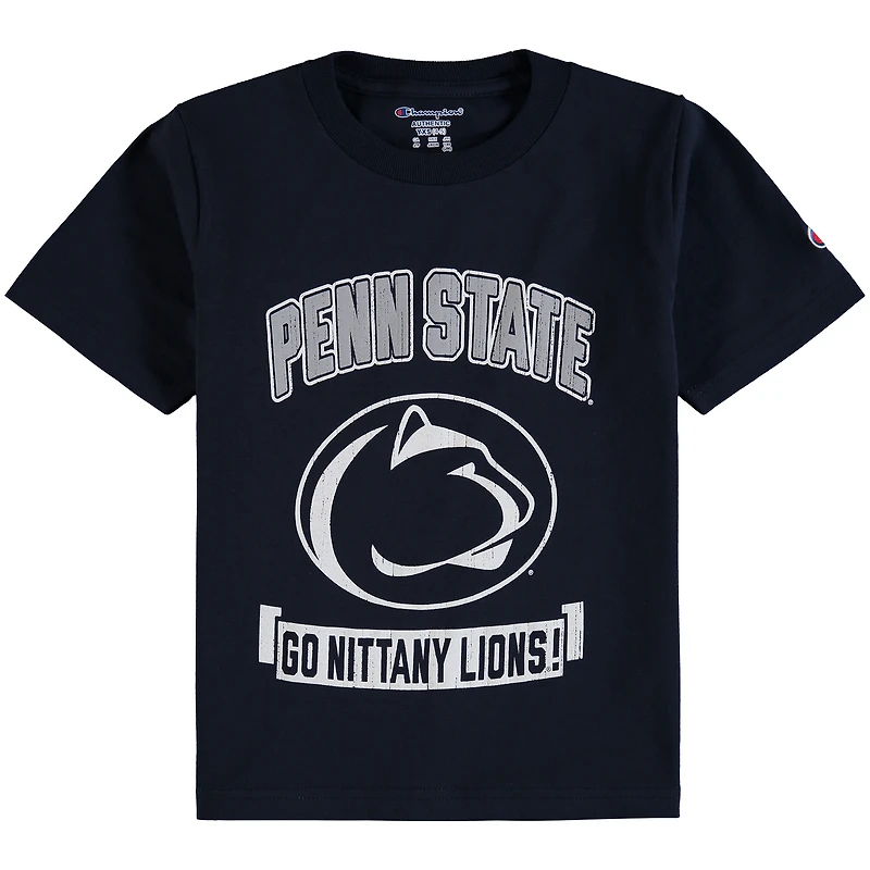 T-shirt mascotte forte des Nittany Lions de Penn State, champion la marine, pour jeunes
