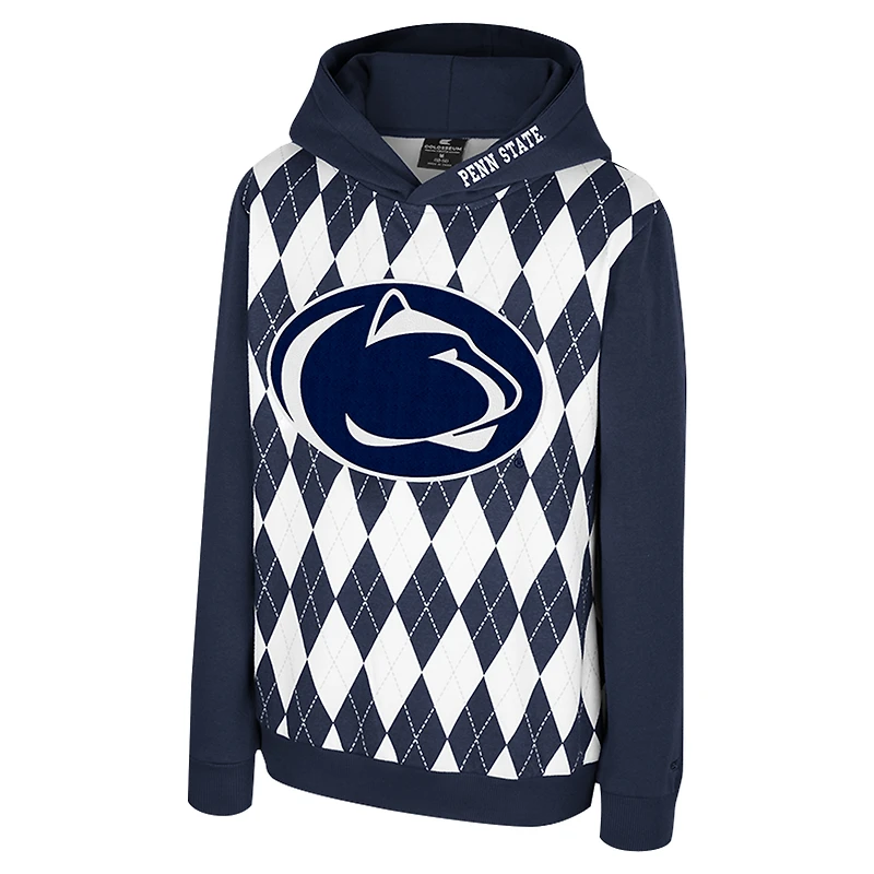 Sweat à capuche enfiler The Dealio Argyle Navy Penn State Nittany Lions pour jeunes Colosseum