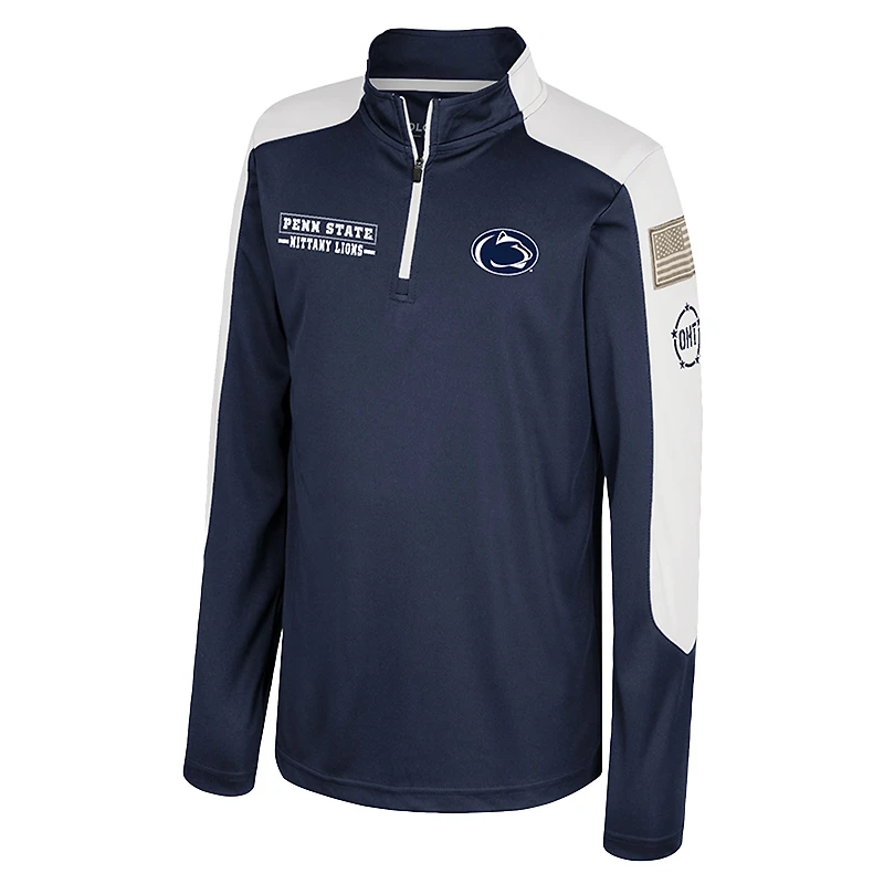 Coupe-vent à fermeture éclair quart de tour Cyclone Navy Penn State Nittany Lions OHT Military Appreciation