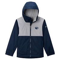 Youth Columbia  Navy Penn State Nittany Lions Rainy Fields Lined Hoodie Full-Zip Jacket