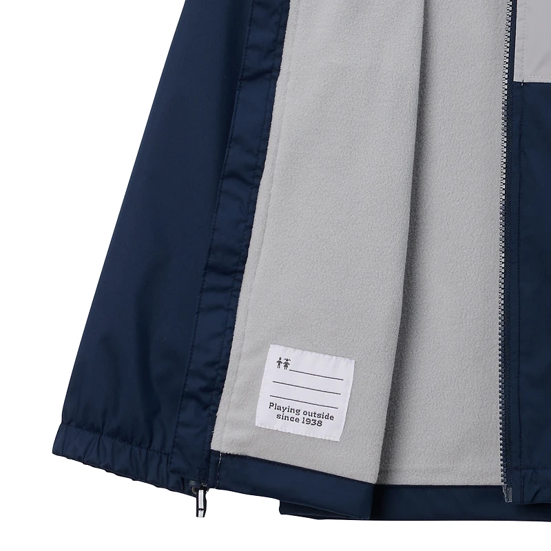 Youth Columbia Navy Penn State Nittany Lions Rainy Fields Lined Hoodie Full-Zip Jacket