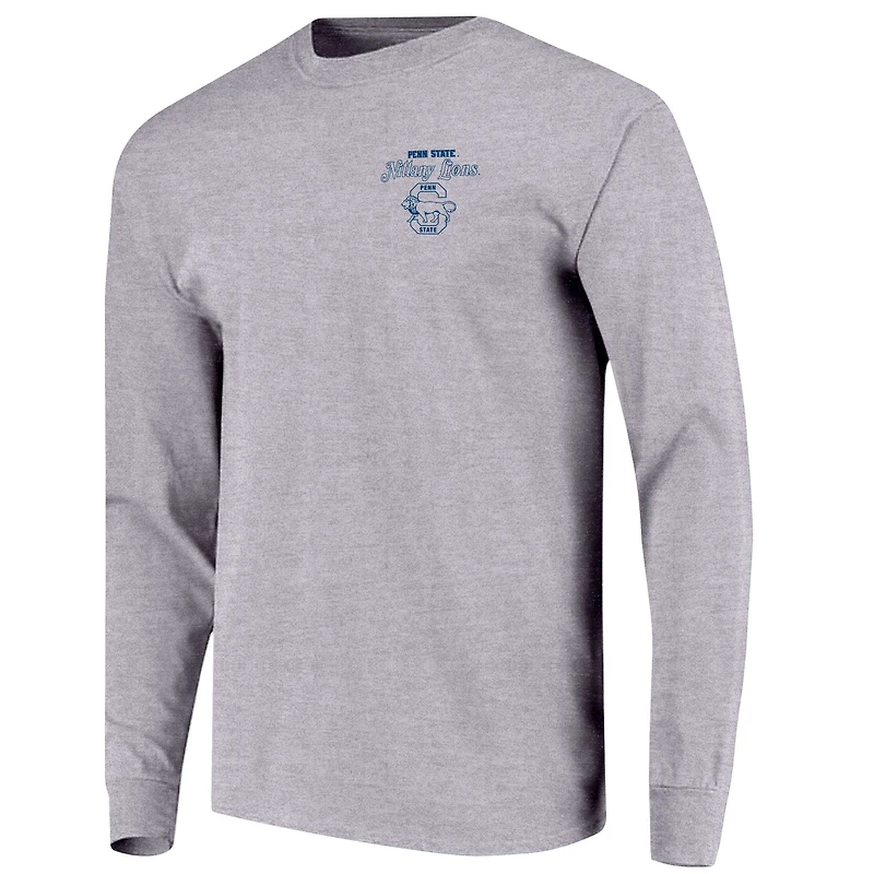 Youth Gray Penn State Nittany Lions Retro Script Long Sleeve T-Shirt