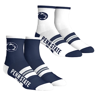 Youth Rock Em Socks  Penn State Nittany Lions 2-Pack Multi Stripe Quarter Socks Set