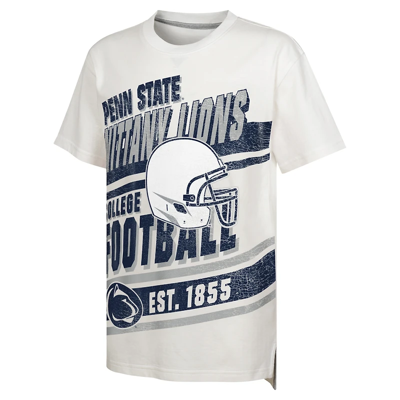 T-shirt surdimensionné blanc pour jeunes Penn State Nittany Lions « Let's Get Loud »
