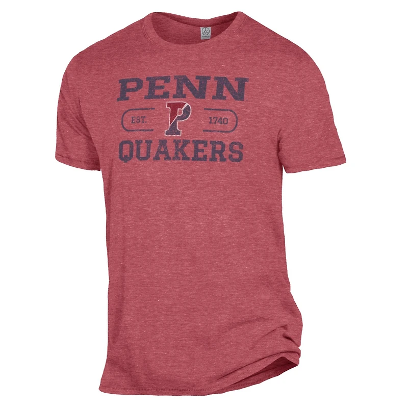 Men's Alternative Apparel Heathered Red Pennsylvania Quakers The Keeper T-Shirt