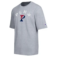 Men's Champion  Heather Gray Pennsylvania Quakers Weathered Team T-Shirt