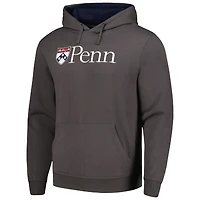 Men's Colosseum Charcoal Pennsylvania Quakers Arch and Logo Pullover Hoodie