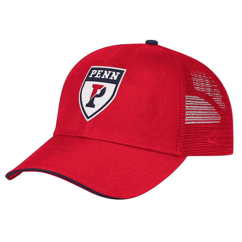 Casquette réglable Colosseum Red Pennsylvania Quakers Wyatt pour hommes