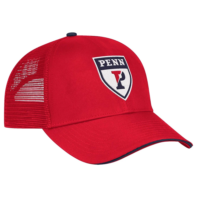 Casquette réglable Colosseum Red Pennsylvania Quakers Wyatt pour hommes