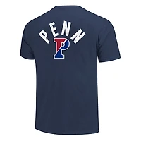 Men's Navy Pennsylvania Quakers Comfort Colors Mascot Overlay T-Shirt
