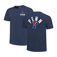 Men's Navy Pennsylvania Quakers Comfort Colors Mascot Overlay T-Shirt