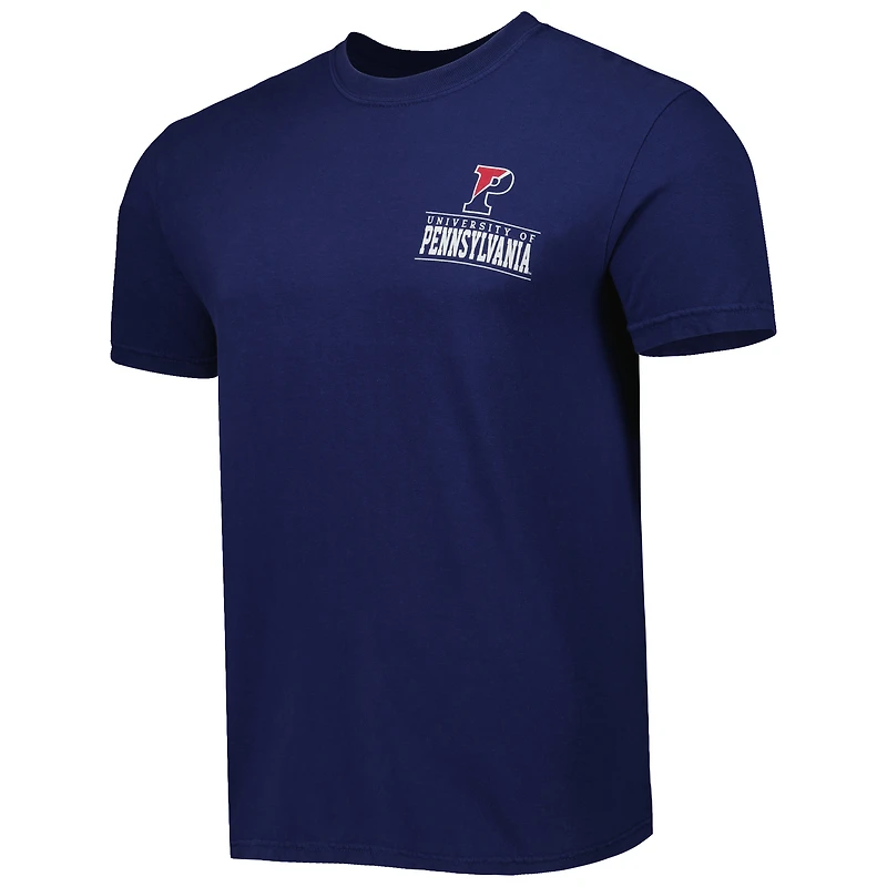 Men's Navy Pennsylvania Quakers Logo Campus Icon T-Shirt