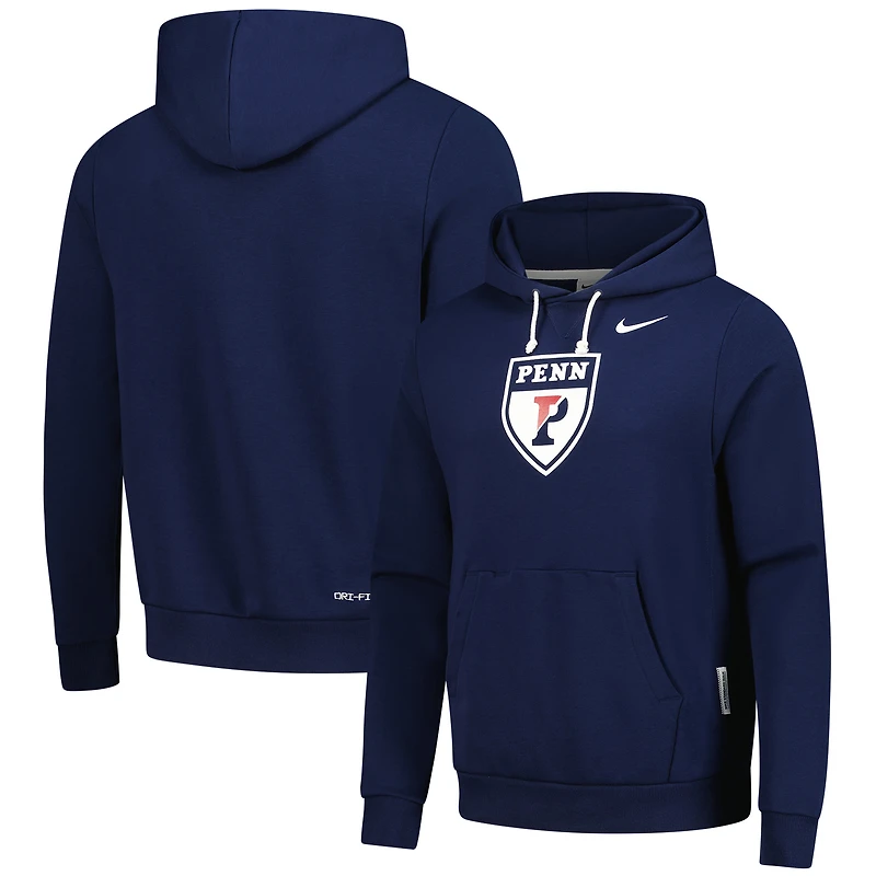 Men's Nike Navy Pennsylvania Quakers 2025 Sideline Standard Issue Dri-FIT Hoodie