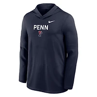 Men's Nike  Navy Pennsylvania Quakers Sideline Dri-FIT Lightweight Hooded Top