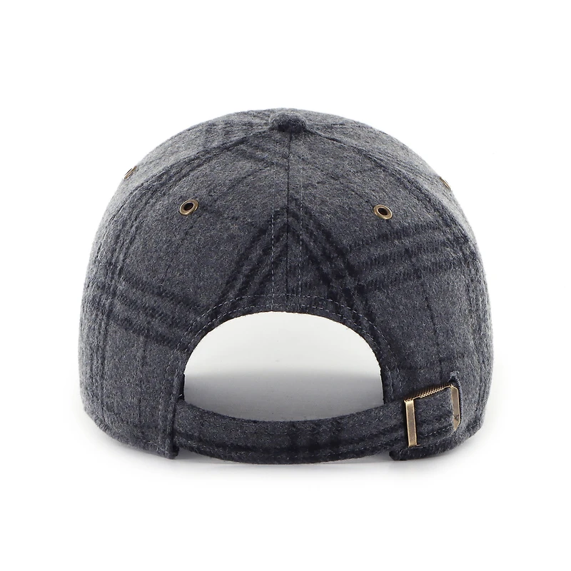 Unisex '47 Gray Pennsylvania Quakers Plaid Windowpane Clean Up Adjustable Hat