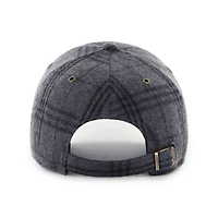 Unisex '47  Gray Pennsylvania Quakers Plaid Windowpane Clean Up Adjustable Hat