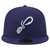 Casquette ajustée 59FIFTY bleu marine Pensacola Wahoos Authentic Collection pour homme de New Era