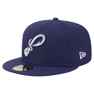 Men's New Era  Navy Pensacola Blue Wahoos Authentic Collection 59FIFTY Fitted Hat