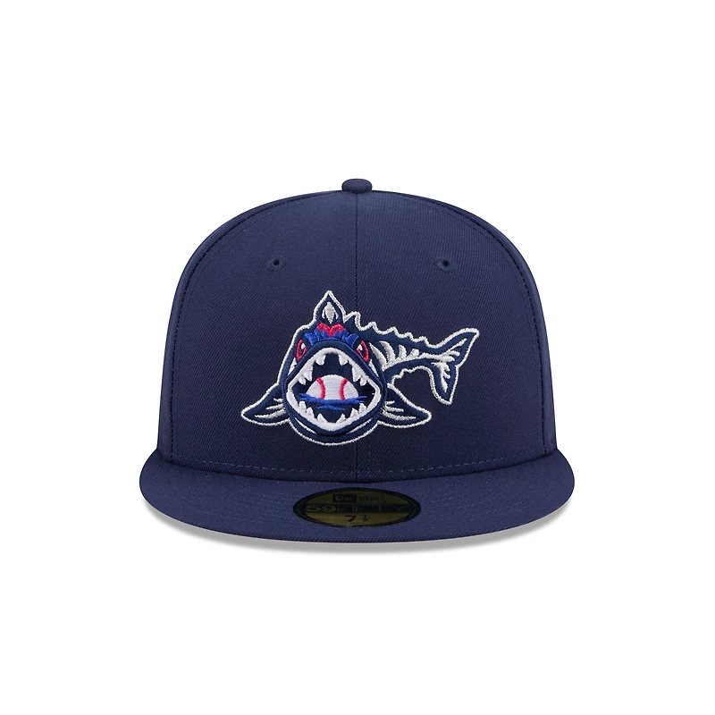 Casquette ajustée 59FIFTY bleu marine Pensacola Blue Wahoos Theme Nights de New Era pour homme