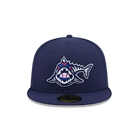 Casquette ajustée 59FIFTY bleu marine Pensacola Blue Wahoos Theme Nights de New Era pour homme