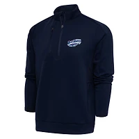 Men's Antigua  Navy Pensacola Blue Wahoos Generation Quarter-Zip Pullover Top
