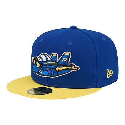 Men's New Era Blue/Gold Pensacola Blue Wahoos Minor League Theme Nights 59FIFTY Fitted Hat