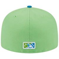 Casquette ajustée New Era Pensacola Blue Wahoos Mullets 59FIFTY pour homme