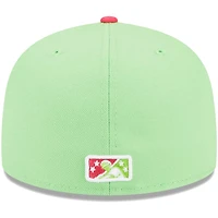 New Era Green Pensacola Blue Wahoos Theme Nights Mullets Alternate 2 59FIFTY Casquette ajustée pour homme