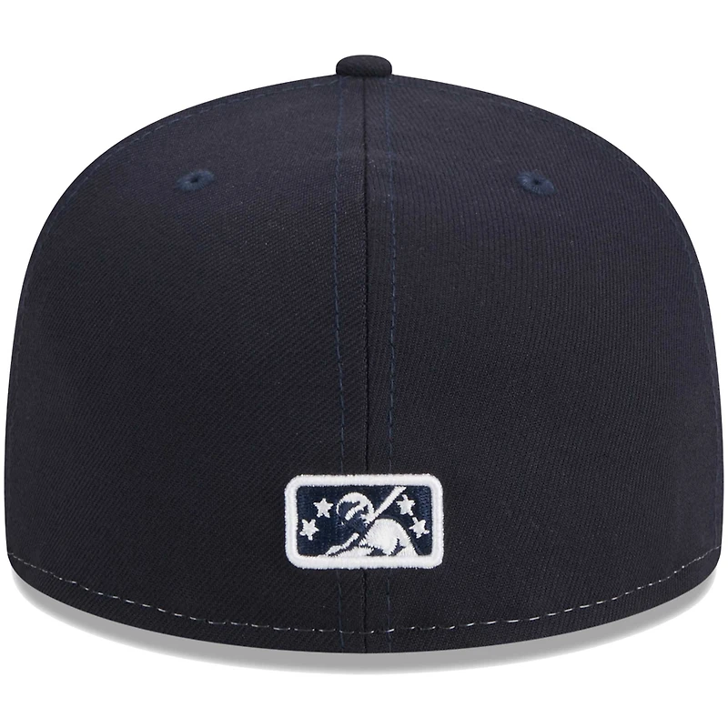 Casquette ajustée 59FIFTY New Era Pensacola Blue Wahoos Theme Nights Seagulls pour homme