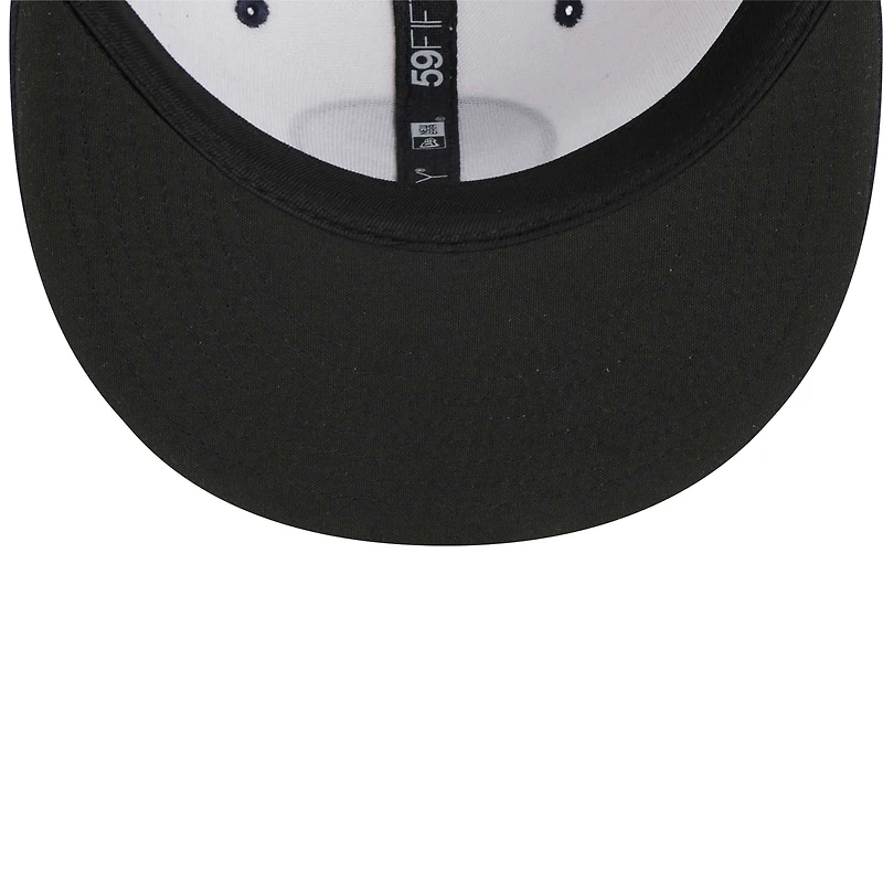 Men's New Era White Pensacola Blue Wahoos Theme Nights Seagulls  59FIFTY Fitted Hat