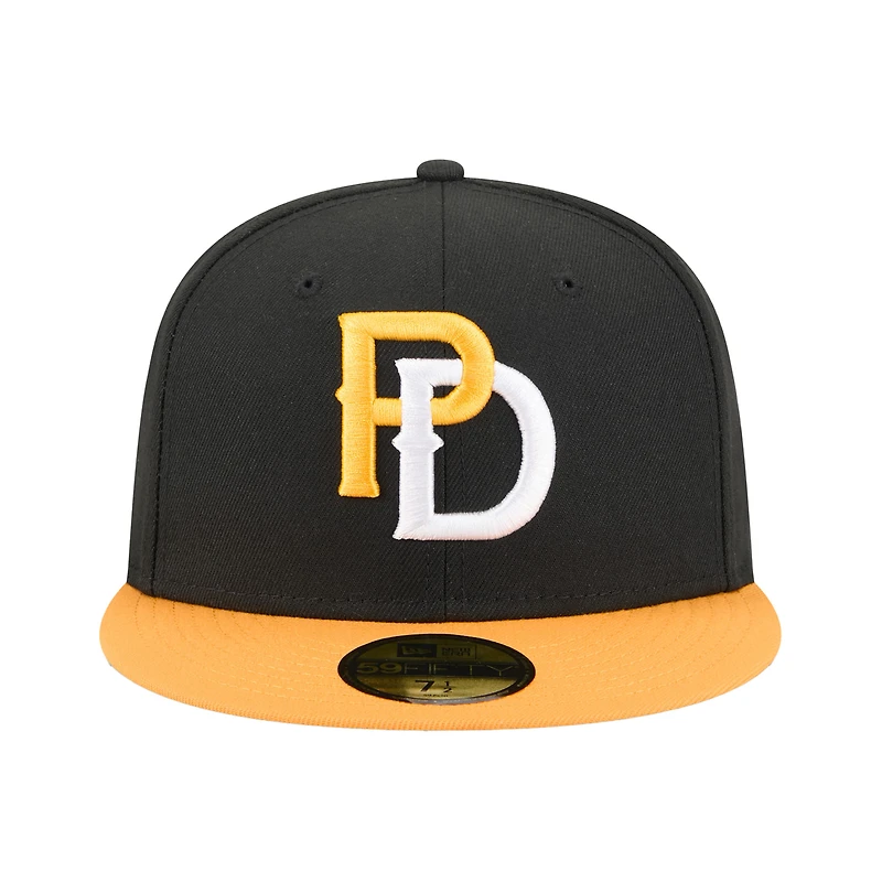 Casquette ajustée 59FIFTY noire New Era pour homme, thème des soirées à Chiefs de Peoria