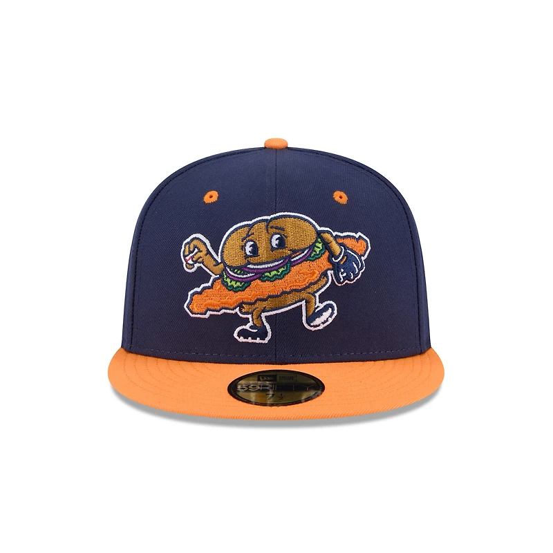 Casquette ajustée 59FIFTY bleu marine New Era pour homme, thème Peoria Chiefs