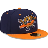 Men's New Era Navy/Orange Peoria Chiefs Theme Night 59FIFTY Fitted Hat