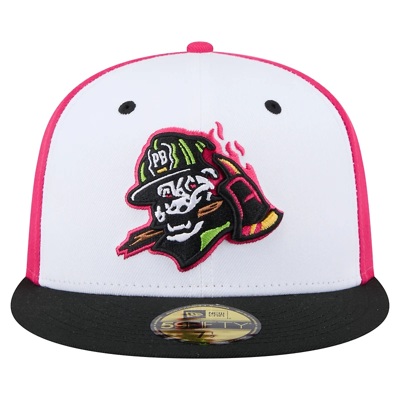 Men's New Era White/Black Peoria Chiefs Copa de la Diversión 59FIFTY Fitted Hat