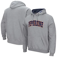 Men's Colosseum Heather Gray Pepperdine Waves Isle Hoodie