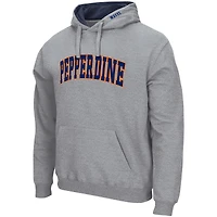 Men's Colosseum Heather Gray Pepperdine Waves Isle Hoodie