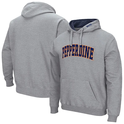 Men's Colosseum Heather Gray Pepperdine Waves Isle Hoodie
