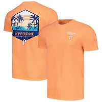 T-shirt Orange Pepperdine Waves Landscape Shield pour hommes