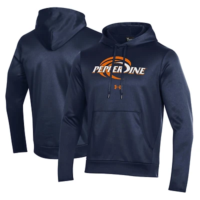 Sweat à capuche en polaire Under Armour bleu marine Pepperdine Waves All Day pour homme