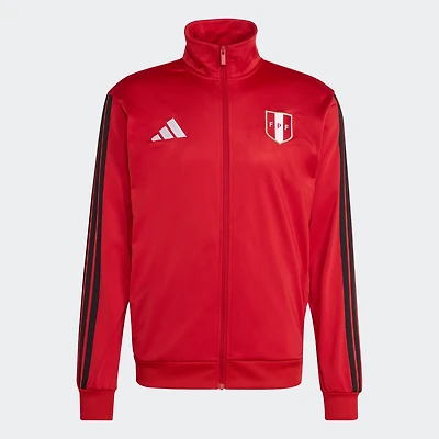Veste de survêtement zippée adidas rouge l'équipe nationale du Pérou pour homme, modèle Alphaskin FIFA x Coupe Monde