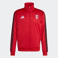 Veste de survêtement zippée adidas rouge l'équipe nationale du Pérou pour homme, modèle Alphaskin FIFA x Coupe Monde