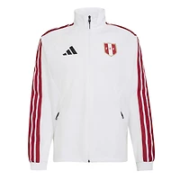 Men's adidas White Peru National Team 2026 Home Full-Zip Game Day Anthem Jacket