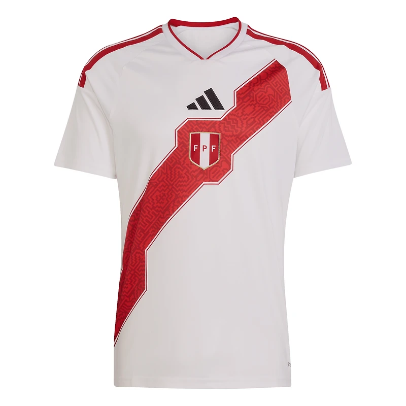 Men's adidas White Peru National Team 2026 Home Replica Jersey