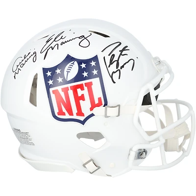 Peyton, Eli & Archie Manning Autographed Riddell NFL Shield Speed Authentic Helmet