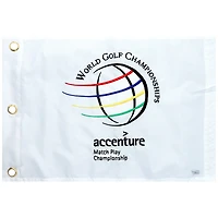 Event-Used White Pin Flag from The Accenture Match Play Championship on January 3rd to 7th 2001